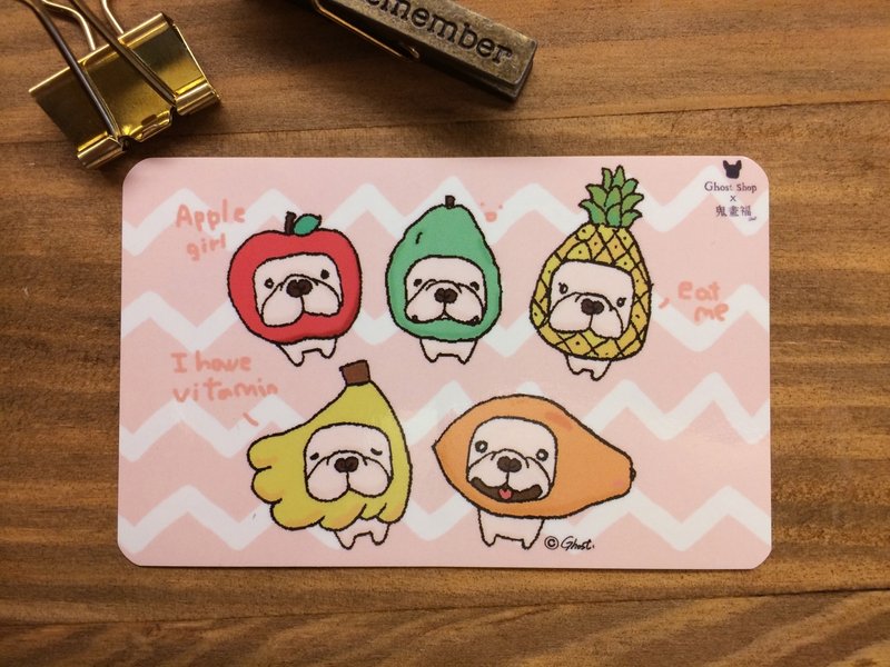 (售完)悠游卡贴纸-宝岛法斗 - 贴纸 - 纸 粉红色