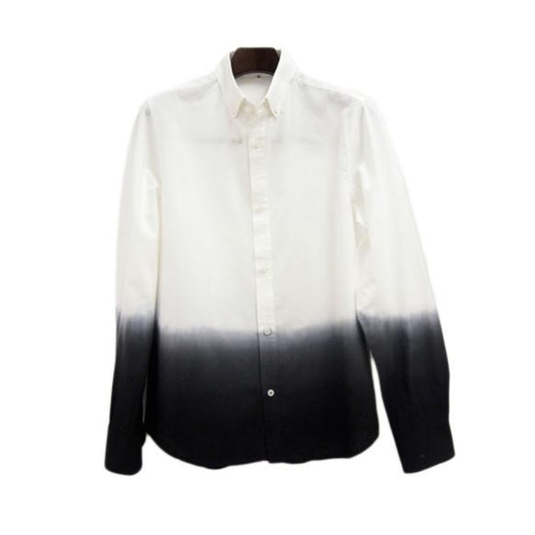 <Mサイズ> And half black blur dyed by Tsumugirabo by black-dyed shirt traditional craft Nagoya black crested dyed of Japan - 女装衬衫 - 其他材质 