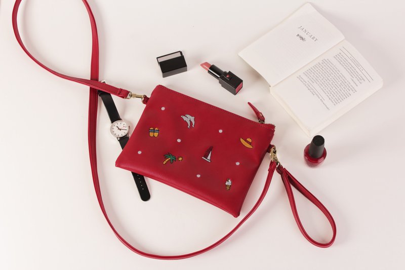 mini BEACHGOER - 红色 - 其他 - 绣线 红色