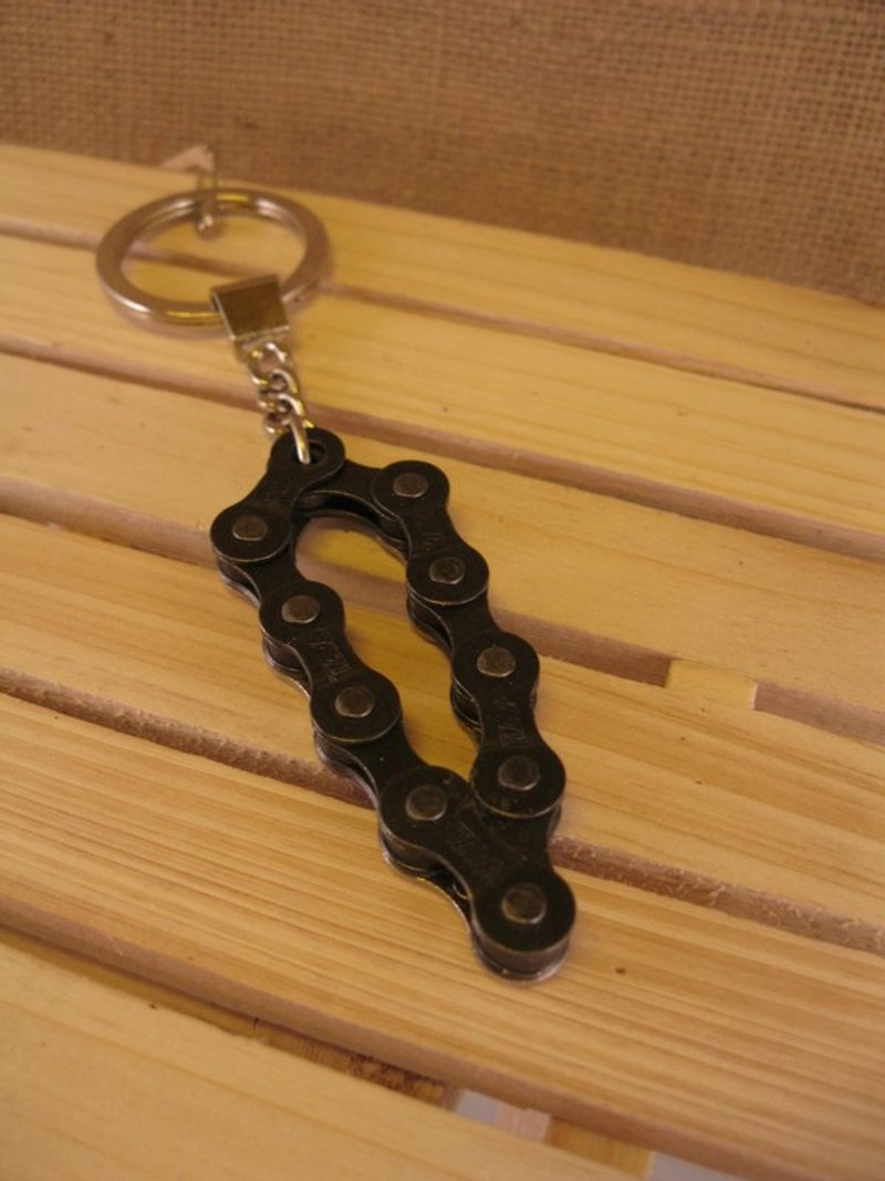 出清商品●“脚踏车的链条好锐利”银、黑色钥匙圈 - 吊饰 - 其他金属 黑色