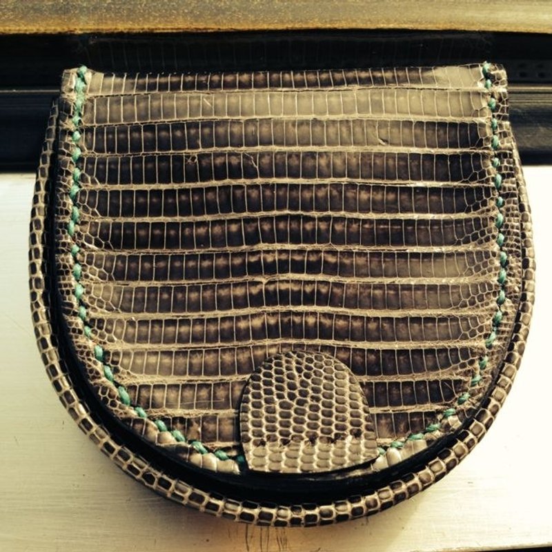 Lizard Horseshoe Coin Case 蜥蜴皮马蹄形零钱包 - 皮件 - 真皮 黑色