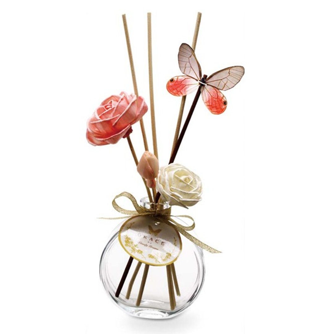 日本 GoodyGrams PAPILLON DIFFUSER 蝴蝶与花 香氛组 -粉色 (爱的欢愉) - 香薰/精油/线香 - 其他材质 粉红色