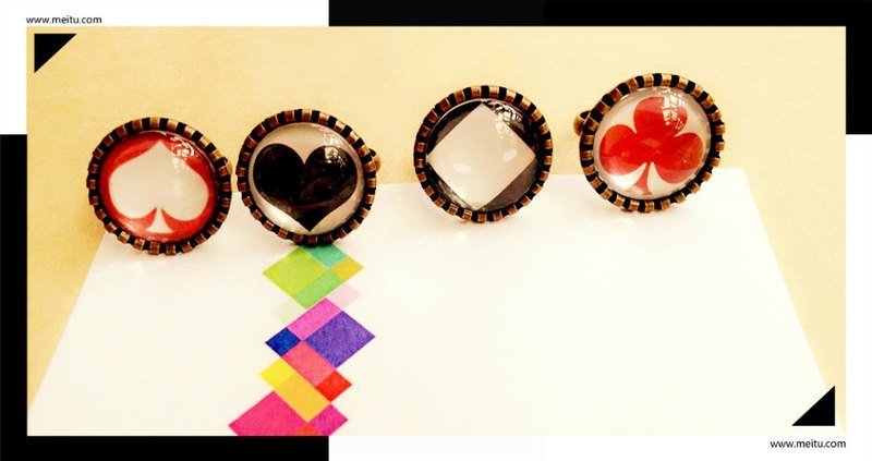 【Simple】Poker Ring ♥情人节礼物♥ - 戒指 - 其他金属 