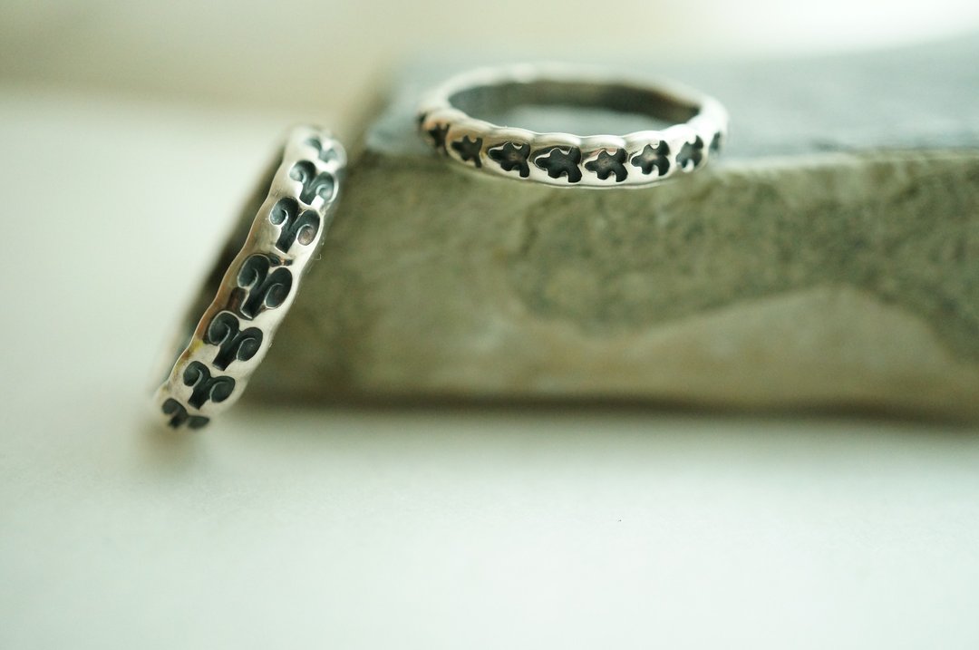 【janvierMade】❤ 猎头族 纯银戒指 (对戒) l 定制纯银对戒 l 匠心设计手作 - 对戒 - 其他金属 
