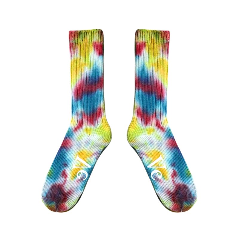 【3色】迷漾色彩的冲击！ // 职人手工渲染棉长袜子 :::DAWN' make up your feet ::: - 袜子 - 棉．麻 多色