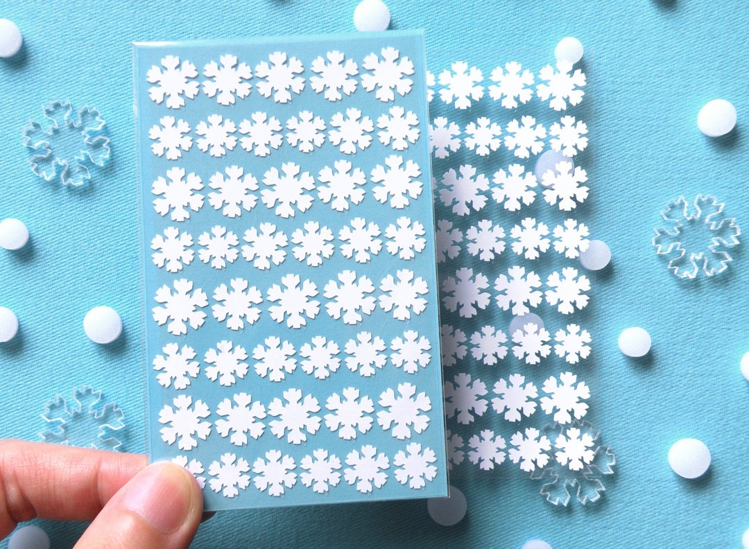 雪花贴纸 - 贴纸 - 防水材质 白色