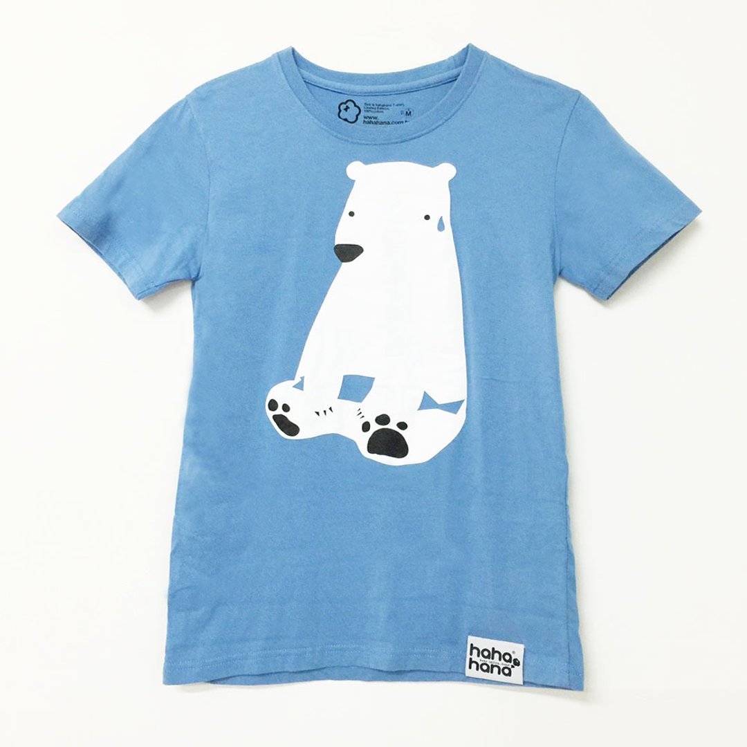 设计T-shirt | 北极熊 PolarBear - 女装 T 恤 - 棉 蓝色