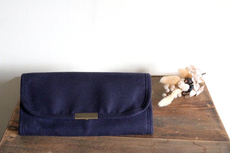 Chez。城市系列 - 常藏长夹 - 素面款 - 深 - 皮夹/钱包 - 聚酯纤维 蓝色