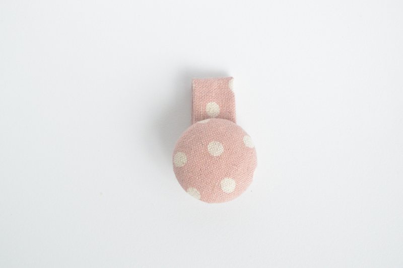 手感布包扣集线器 - 粉红水玉 - 卷线器/电线收纳 - 其他材质 粉红色