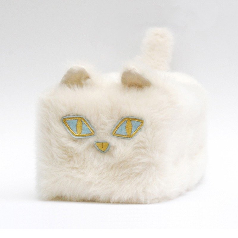 Kittichou tissue box猫咪面纸盒套/白猫 - 摆饰 - 其他材质 白色