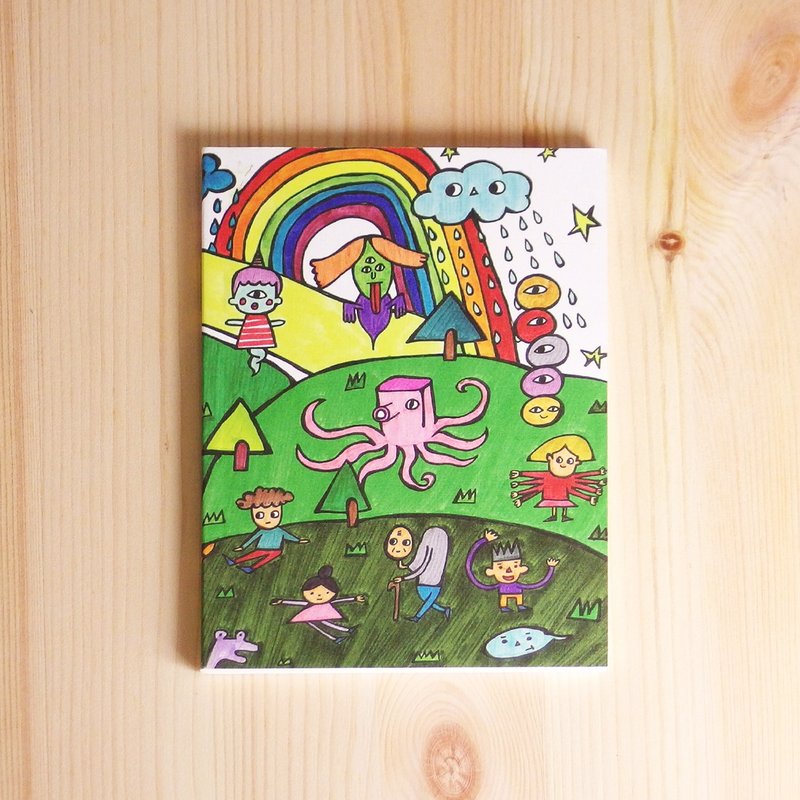 空白小笔记本 怪怪山坡地 - 笔记本/手帐 - 纸 绿色