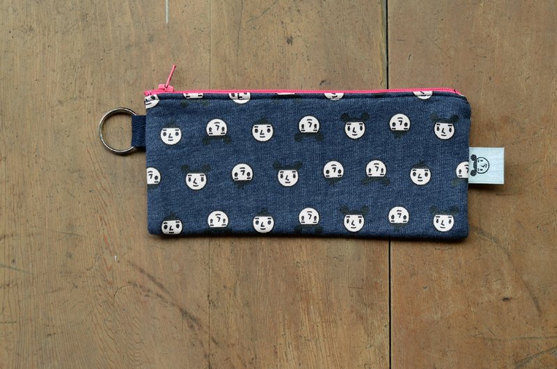 【BestFriend】棉质拉链收纳袋(M) - (满版深蓝) - 铅笔盒/笔袋 - 其他材质 蓝色