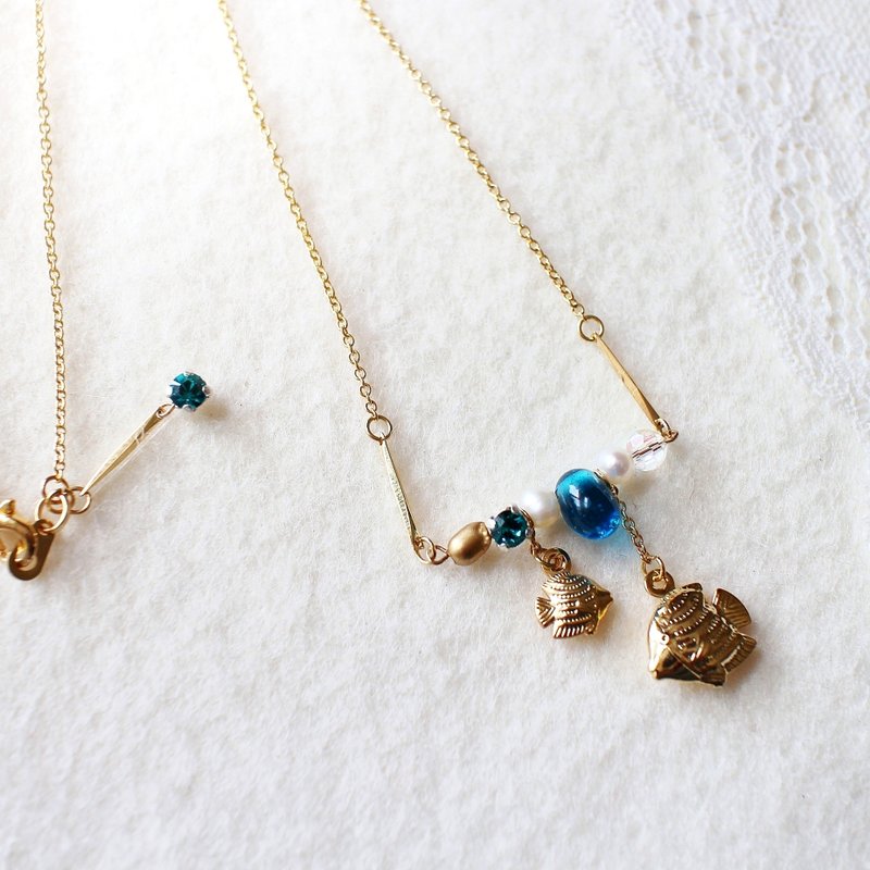 EF一寸之间NO.46 summer母子鱼项链 - 项链 - 其他材质 蓝色