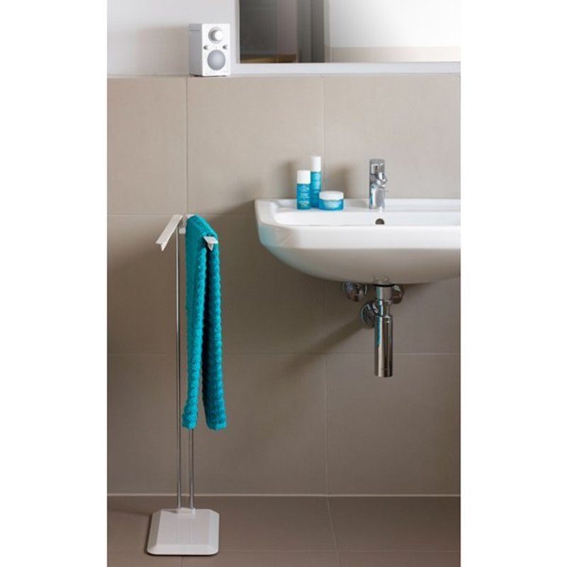 PRIVY双杆浴巾架 - 毛巾浴巾 - 塑料 白色