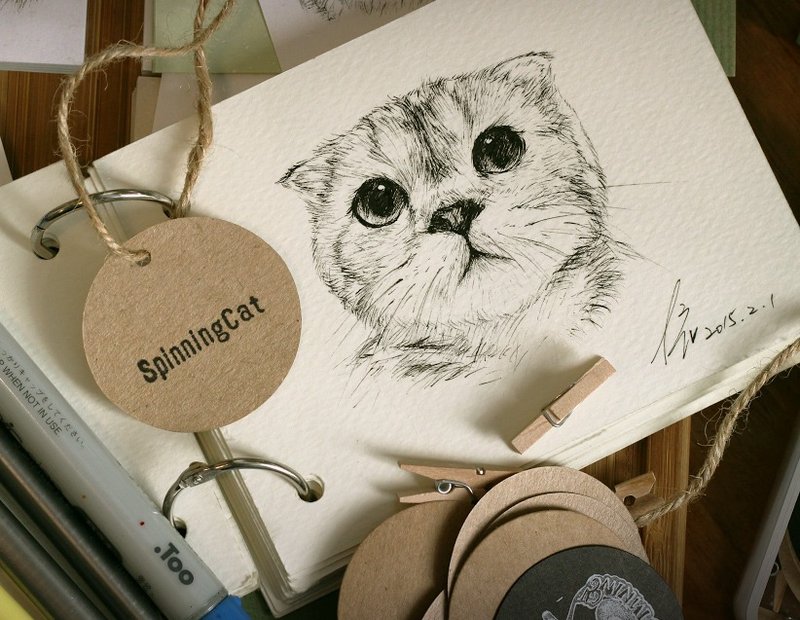 【代针笔】4×6(寸) 宠物肖像-单只【请先私讯传照片再下单】 - 订制画像 - 纸 多色