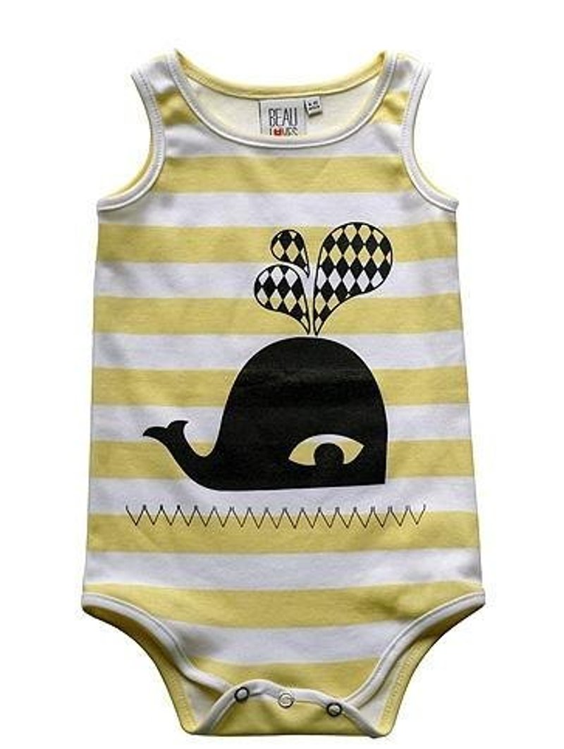 YELLOW STRIPE WHALE - 其他 - 棉．麻 黄色