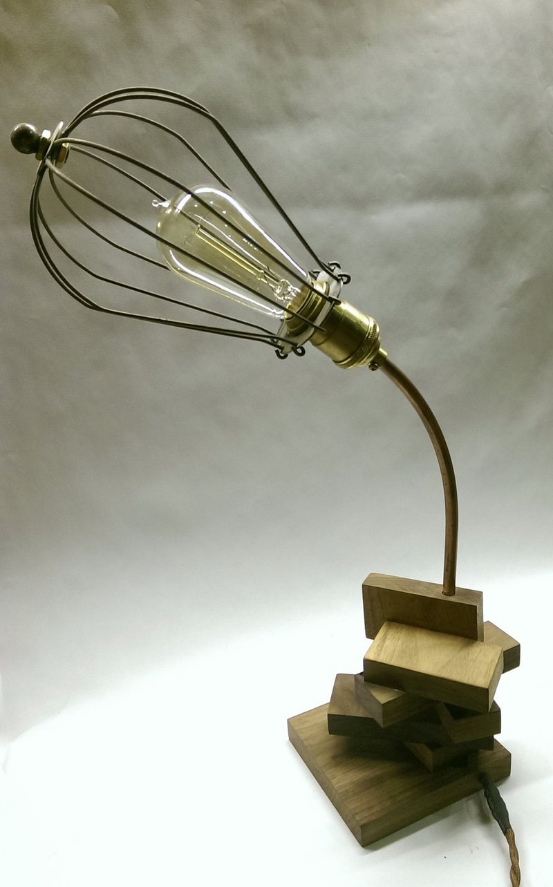 #104胡桃木座灯 - 木工/竹艺/纸艺 - 木头 咖啡色