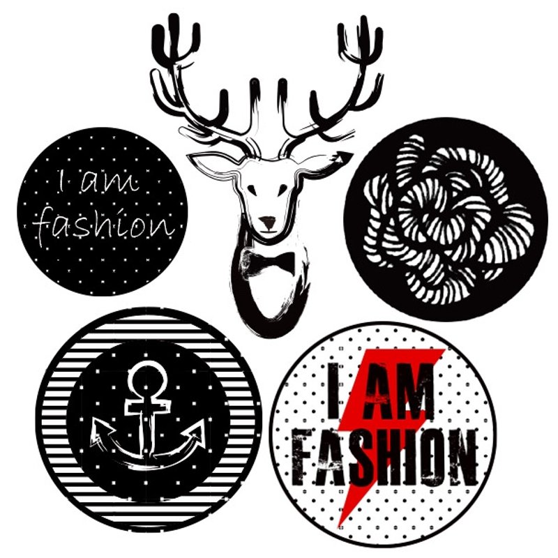 防水贴纸组▲ 我从来不追求流行，因为我就是时尚。 - 贴纸 - 纸 黑色