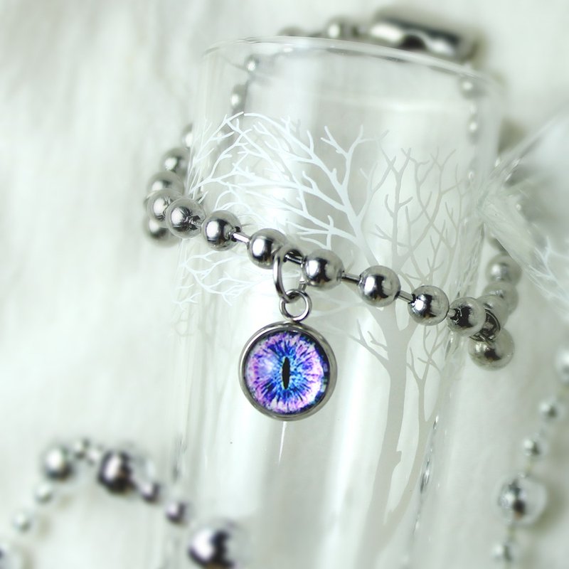 [Cat EYE] 10mm猫眼不锈钢珠珠珠珠手链 - 手链/手环 - 其他金属 多色