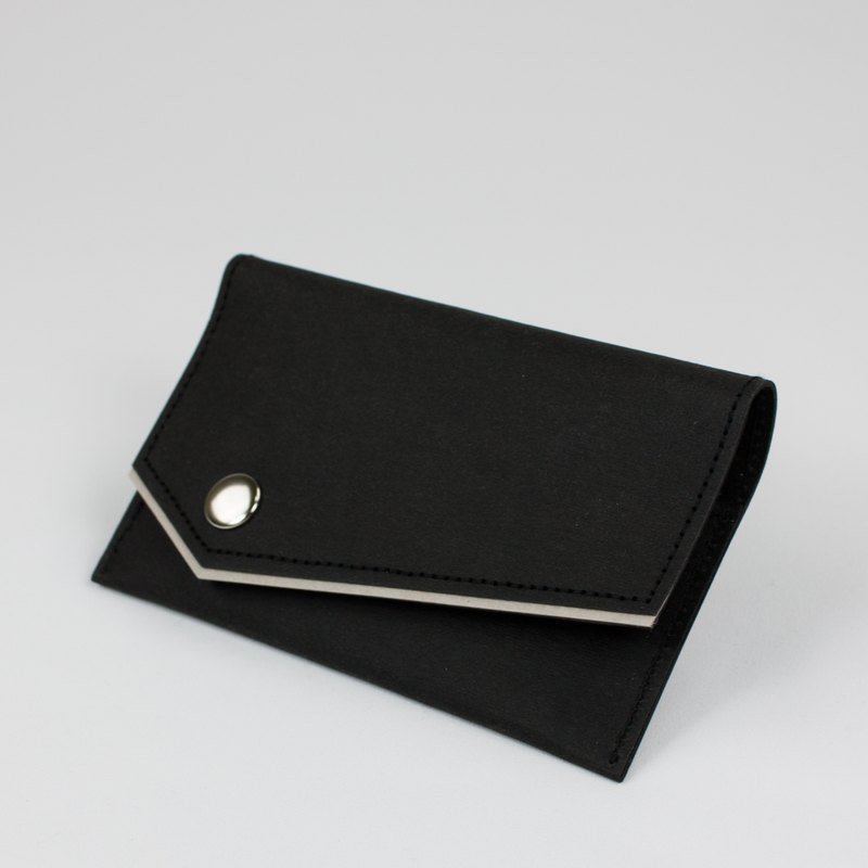 边际-斜口可水洗纸名片夹 黑色 纯手工订制款 - 文件夹/资料夹 - 纸 黑色