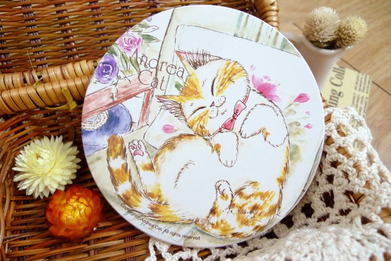 富丽街的猫陶瓷杯垫系列/帕菲的睡姿 - 杯垫 - 其他材质 多色