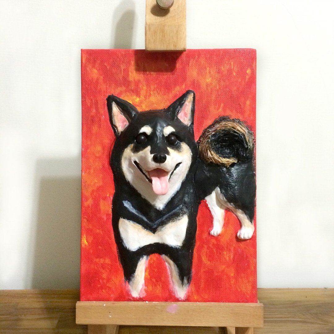 独创宠物立体肖像画 18x26cm 猫公仔 狗公仔 定制化 定制画 - 其他 - 防水材质 