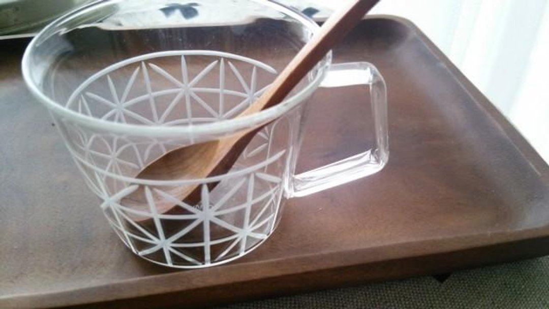 KIRIKO heat mug small grid flower - 咖啡杯/马克杯 - 其他材质 白色