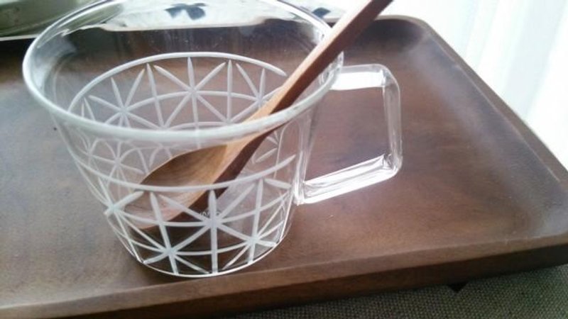 KIRIKO heat mug small grid flower - 咖啡杯/马克杯 - 其他材质 白色