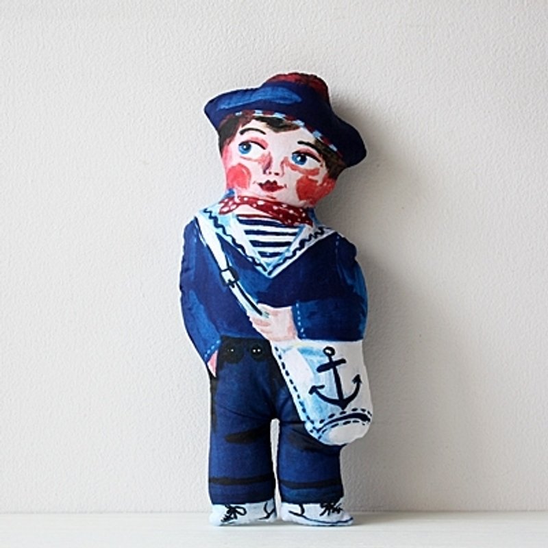 女孩寓所 :: Design Farm x Nathalie-Lete 娃娃 -小男生 - 玩偶/公仔 - 棉．麻 蓝色