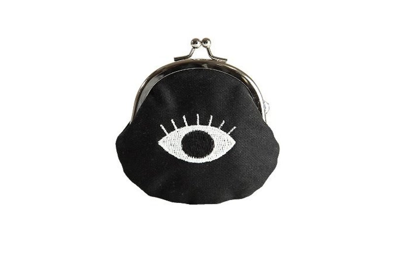 【京东都KYO-TO-TO】妖怪・百鬼夜行シリーズ_ 单眼怪(一つ目小僧)零钱包 - 零钱包 - 绣线 黑色