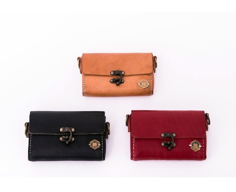 走在阳光下 侧背包 - 侧背包/斜挎包 - 真皮 橘色