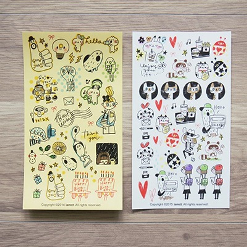 iamct刻章图案集 无轧线透明贴纸二款 - 贴纸 - 纸 
