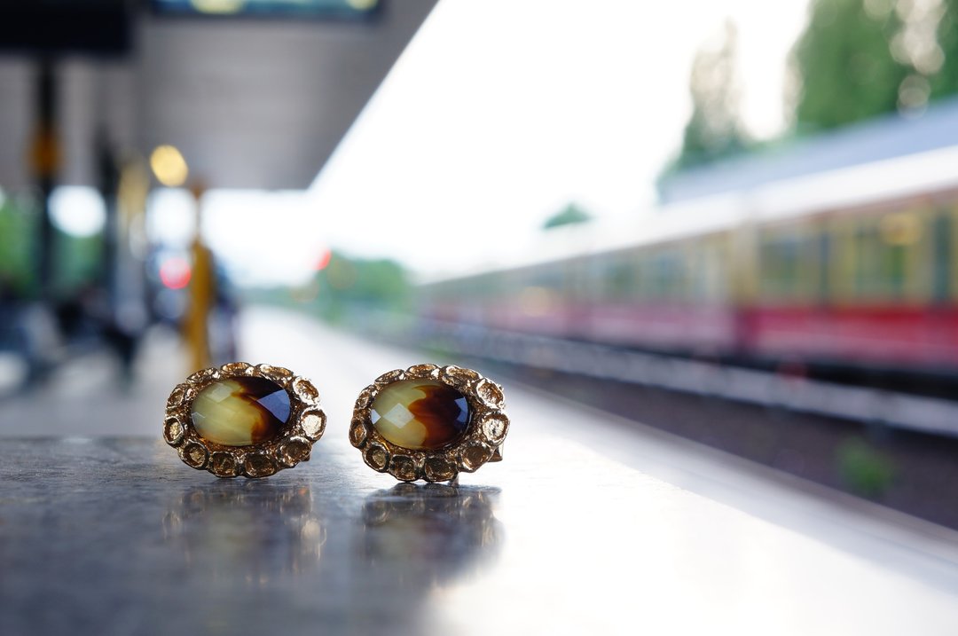 【C’est Cufflinks】德国严选Vintage古着袖扣 - 袖扣 - 其他金属 橘色