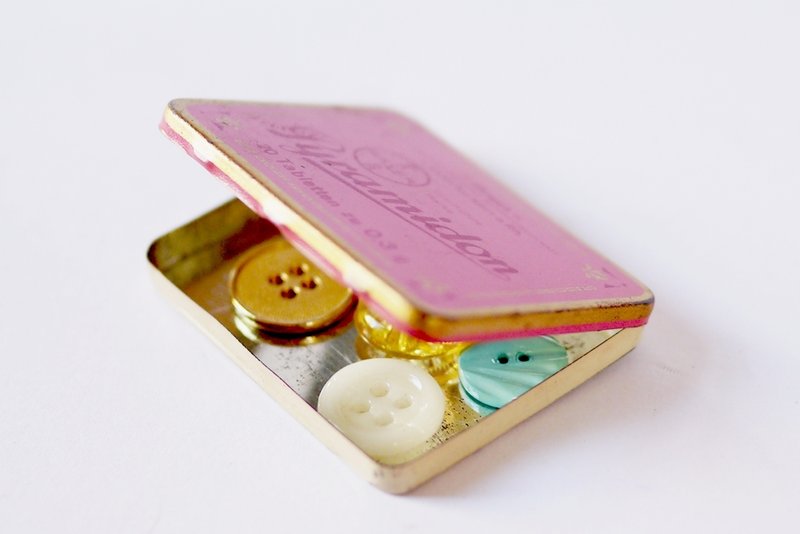 复古铁盒  - 欧洲 vintage - 收纳用品 - 其他材质 粉红色