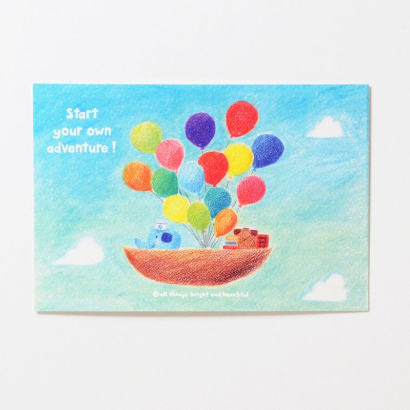 冒险旅程明信片 - 卡片/明信片 - 纸 多色