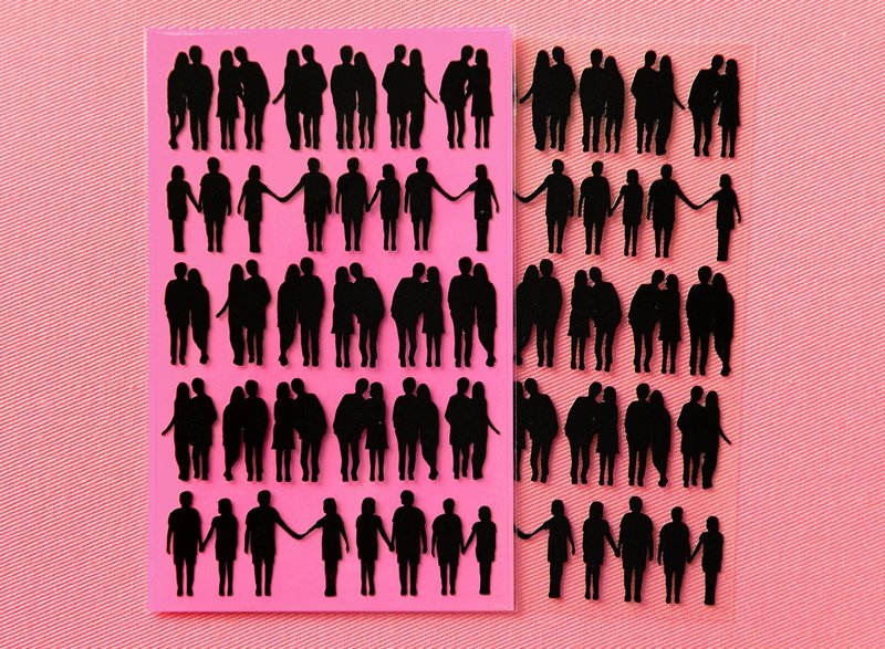 情侣小贴纸 - 贴纸 - 防水材质 多色