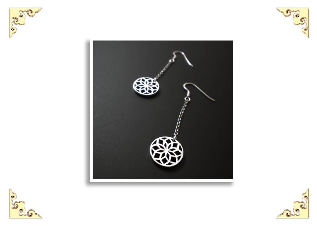 现代中国风系列 New China Collection -晋爵耳环 - 耳环/耳夹 - 其他金属 灰色