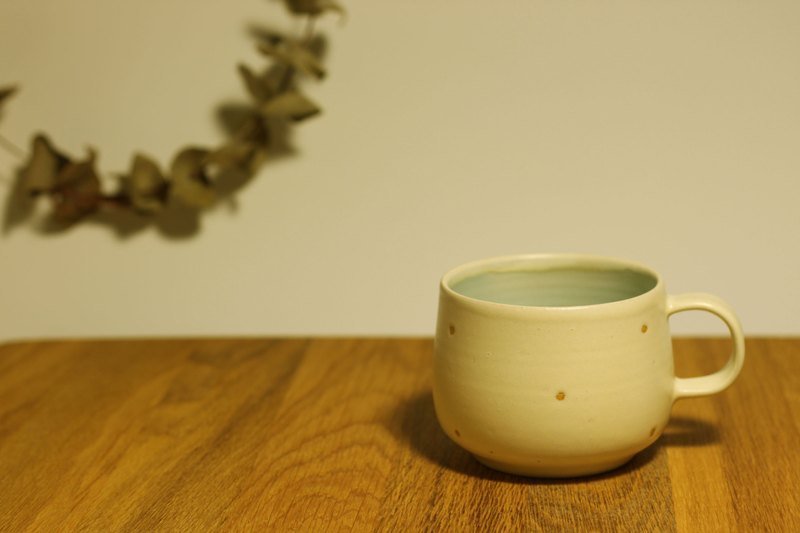 缤纷白釉陶杯-点点(粉蓝) - 花瓶/陶器 - 其他材质 蓝色