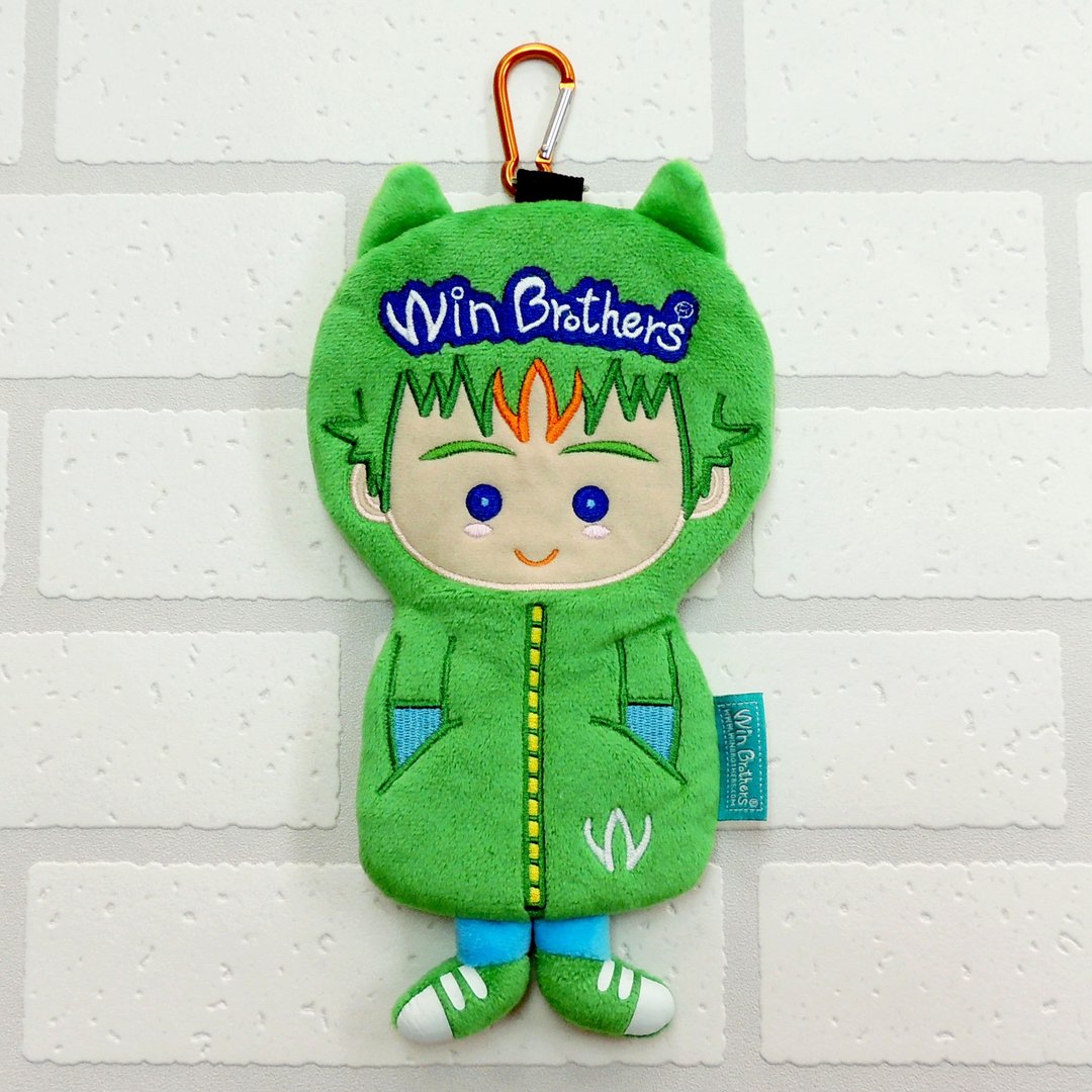 大允绒毛公仔笔袋 winbrothers soft plush doll pencil case  (B-win) - 铅笔盒/笔袋 - 其他材质 绿色