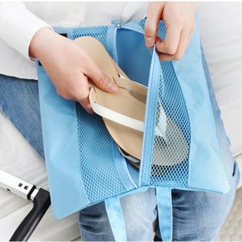 Dessin x Monopoly-2用长型旅行收纳袋-天蓝,MPL28853 - 化妆包/杂物包 - 其他材质 蓝色