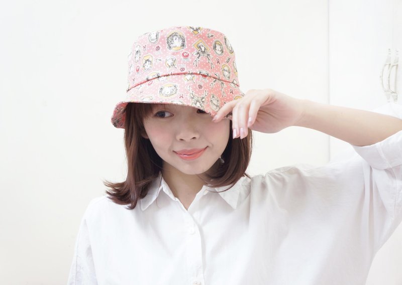 Mouton blanC 好少女渔夫帽 _ 粉红画框里的动物们 - 帽子 - 其他材质 粉红色