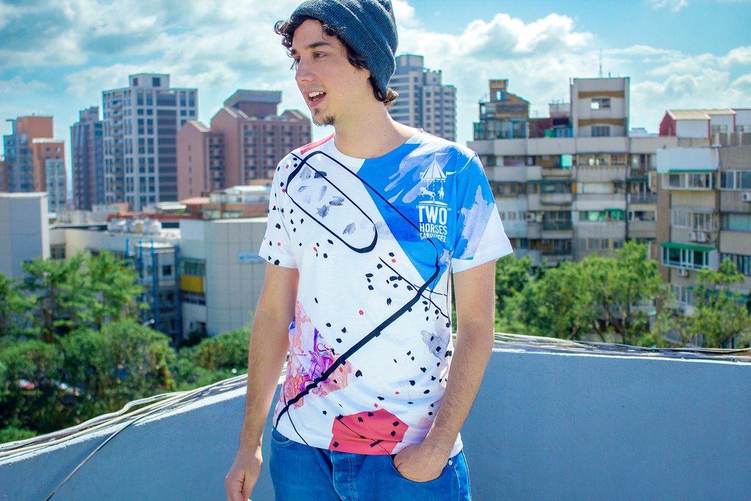 美国定制全版印刷男女T-shirt 摩登嬉皮抽象画 American Apparel - 中性连帽卫衣/T 恤 - 其他材质 多色