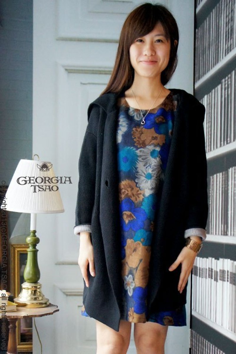 GEORGIA TSAO oversized黑色针织外套 - 女装休闲/机能外套 - 其他材质 黑色