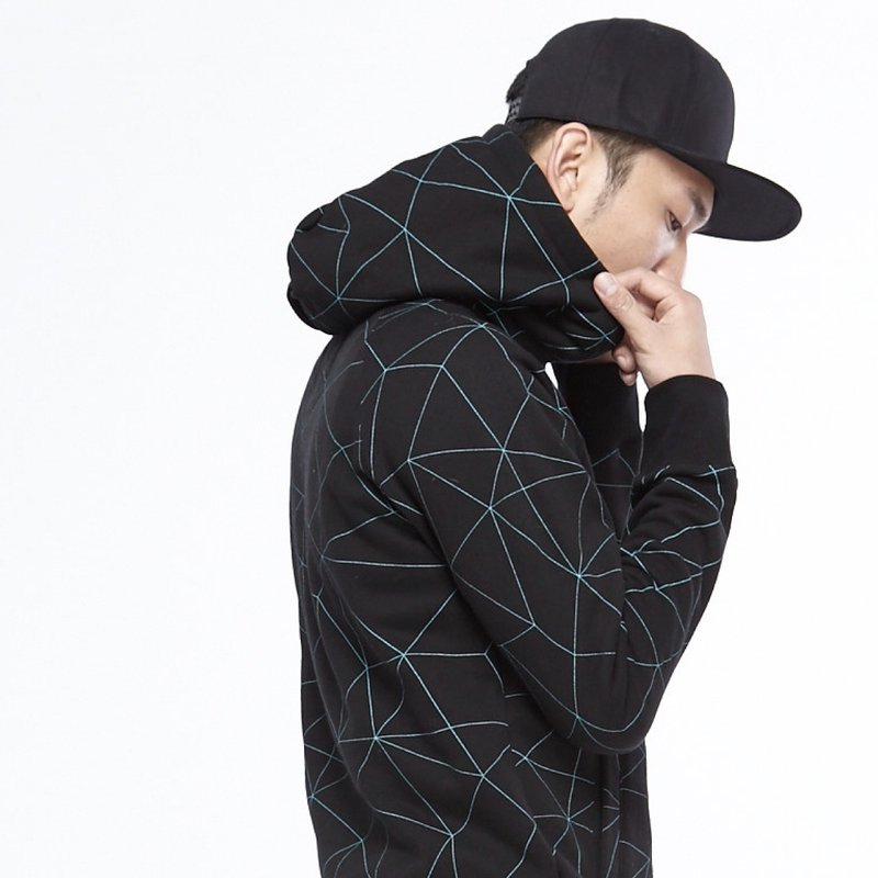 DYC Dinmension Hoodie - 中性连帽卫衣/T 恤 - 棉．麻 黑色