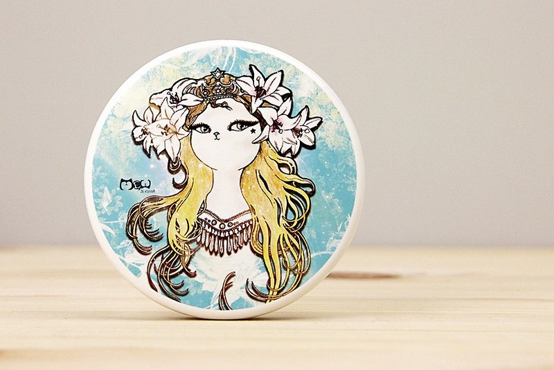 好喵 圆形双面镜- 金发慕夏猫 - 其他 - 塑料 绿色