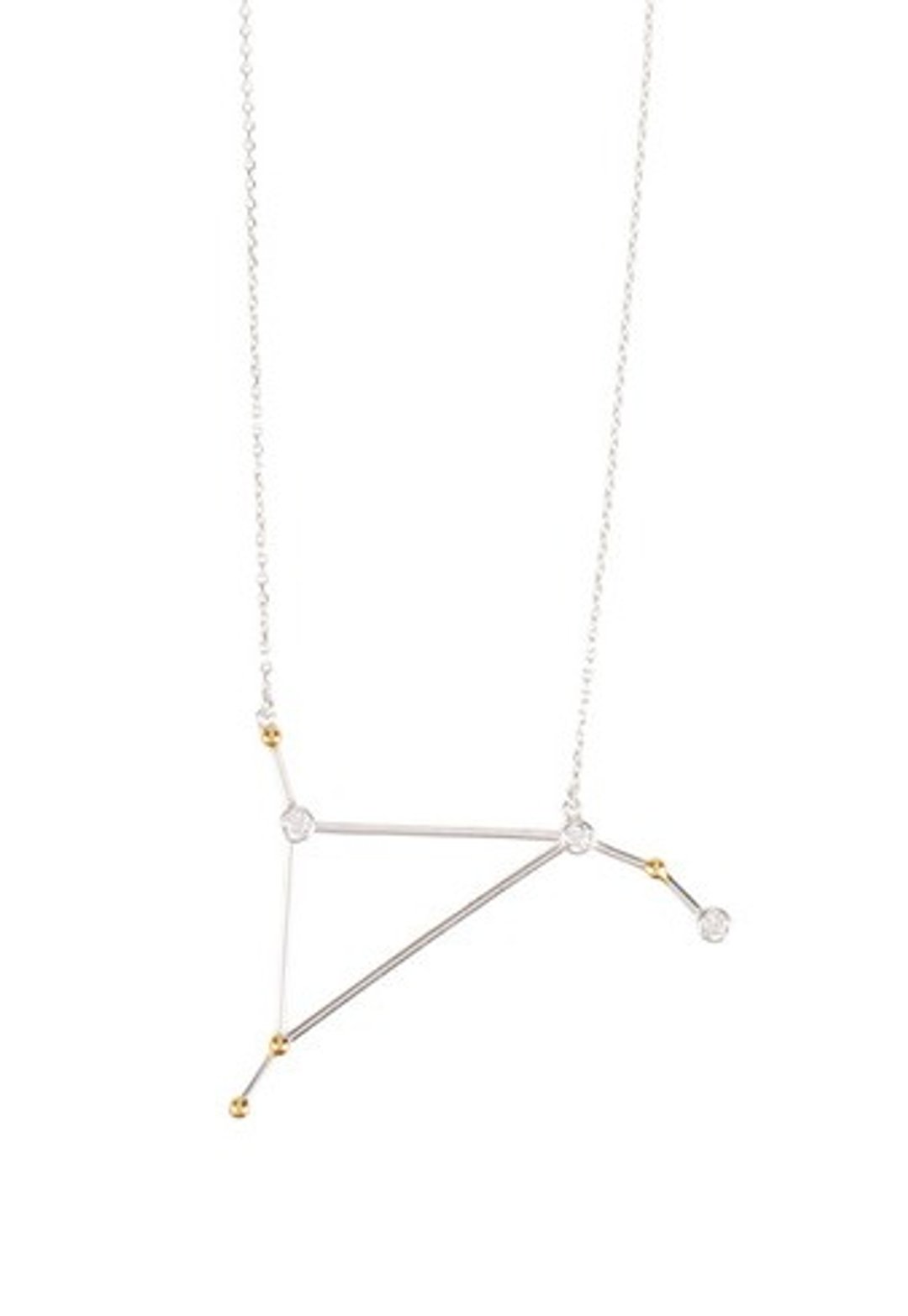 Aries Necklace - white gold - 项链 - 其他金属 灰色