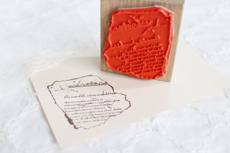 【好评加售】纸条图样 木头印章 - 印章/印台 - 木头 咖啡色