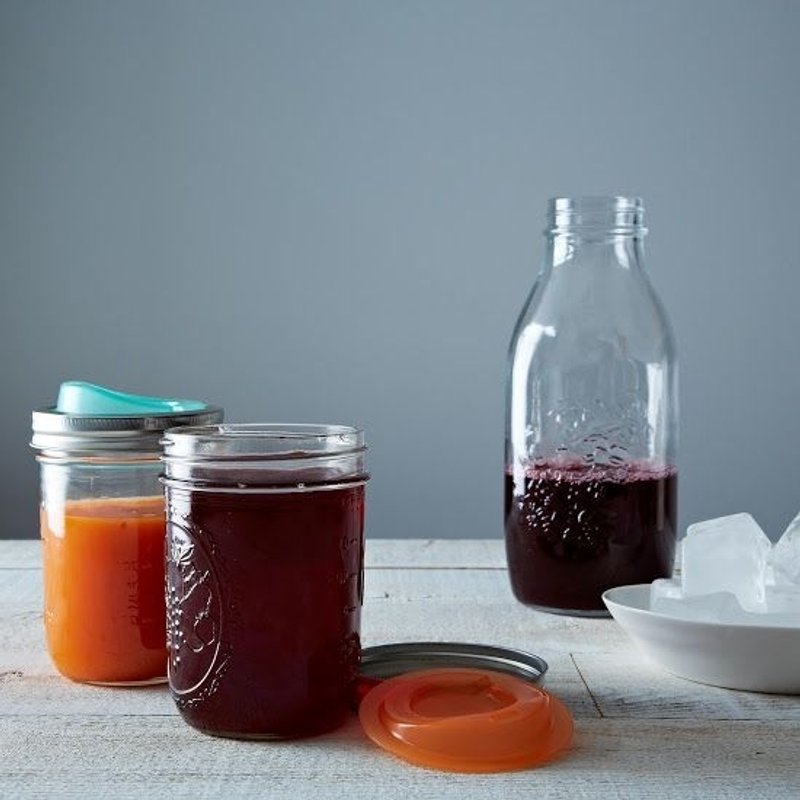 Cuppow - 宽口瓶随行杯盖组合-橘色 - 咖啡杯/马克杯 - 玻璃 