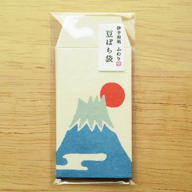 日本 伊予和纸 Fuwari 和纸迷你年玉袋.红包袋【富士山(FMP10312)】 - 红包/春联 - 纸 蓝色
