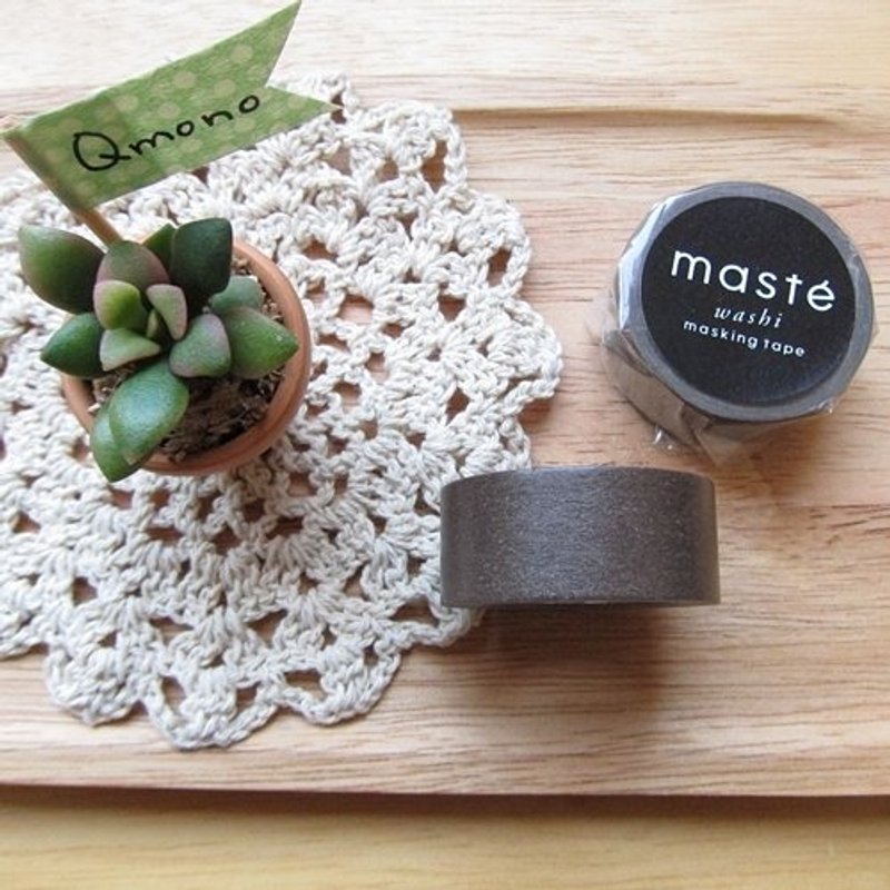 maste Masking Tape 和纸胶带 Basic 复古暖色系【咖啡 (MST-MKT04-BR)】 - 纸胶带 - 纸 咖啡色